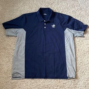EUC Men’s Under Armour HeatGear Navy/Gray Emerald Bay Loose SS Polo size 2XL